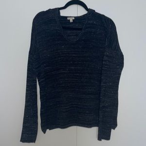 Black hooded sweater